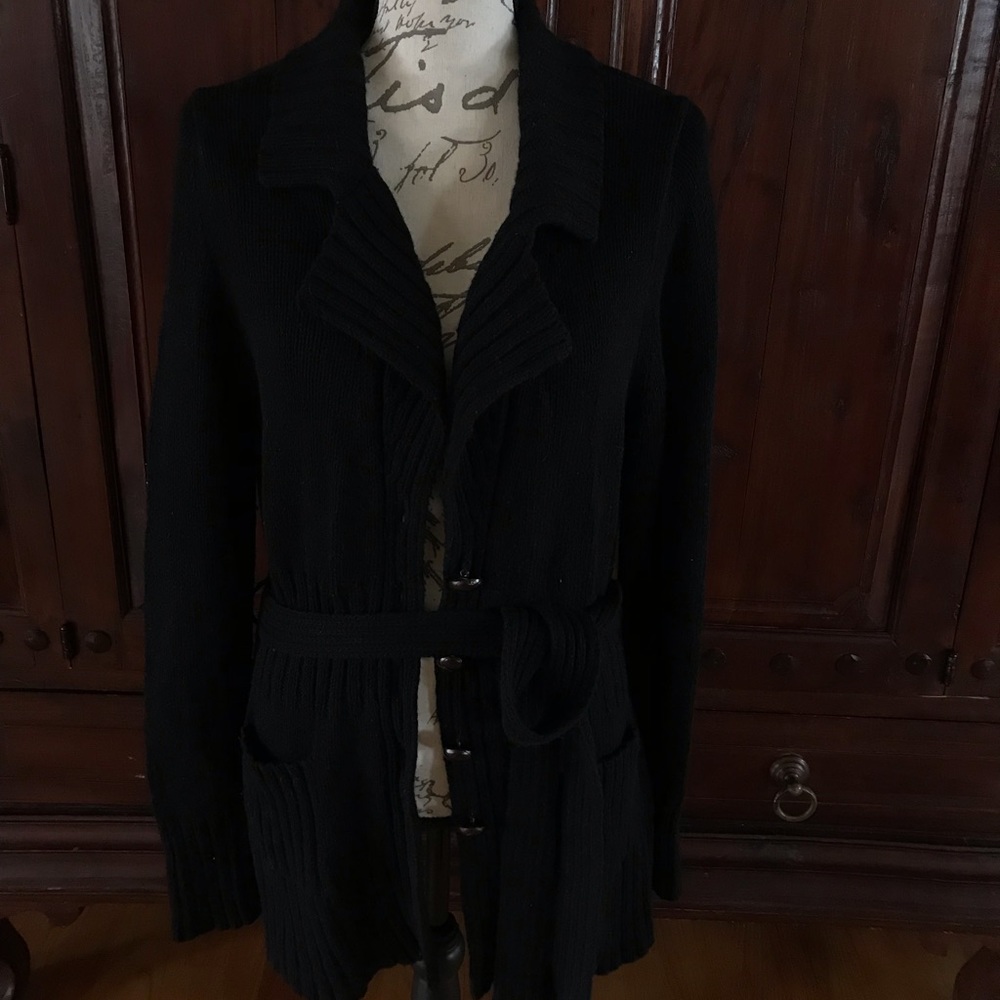 Banana Republic alpaca black cardigan